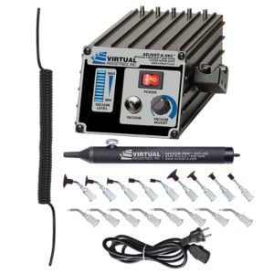 AV-6000-SP8-BD-220, 220 VOLT AC, ADJUST-A-VAC® ESD Safe Kit With ESD Safe Delrin Small Parts Tips And Buna-N Static Dissipative Non-Marking Vacuum Cups With Probes