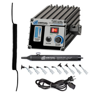 AV-6000A-220, 220 VOLT AC, ADJUST-A-VAC™ AUTO-ON/OFF ESD-SAFE Kit With Buna-N Static Dissipative Non-Marking Vacuum Cups With Probes