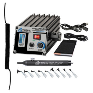 AV-6000A-FS-110, 110 VOLT AC, ADJUST-A-VAC™ AUTO-ON/OFF ESD-SAFE Kit With Foot Switch, Buna-N Static Dissipative Non-Marking Vacuum Cups With Probes