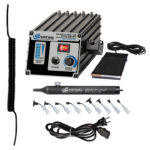 AV-6000A-FS-220, 220 VOLT AC, ADJUST-A-VAC™ AUTO-ON/OFF ESD-SAFE Kit With Foot Switch, Buna-N Static Dissipative Non-Marking Vacuum Cups With Probes
