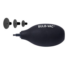 BVJ-CUP-3-B, BULB-VAC™ ESD-SAFE Squeeze Bulb Kit With 3 Buna-N Static Dissipative Non-Marking Vacuum Cups - 3/8" (9.53mm), 1/2” (12.7mm) and 5/8” (15.88mm)