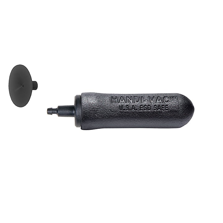 HV2-075-ESD, HANDI-VAC™-2 With 3/4" (19.05mm) ESD-SAFE High-Temp Conductive Silicone Black Vacuum Cup