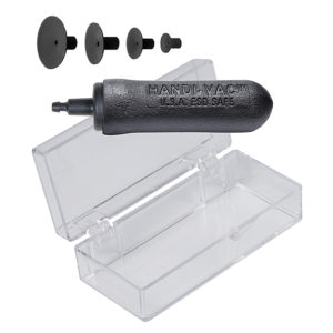 HV2-KIT-4-B, HANDI-VAC™-2 ESD-SAFE Squeeze Bulb With Barbed Head With 4 Buna-N Static Dissipative Non-Marking Vacuum Cups