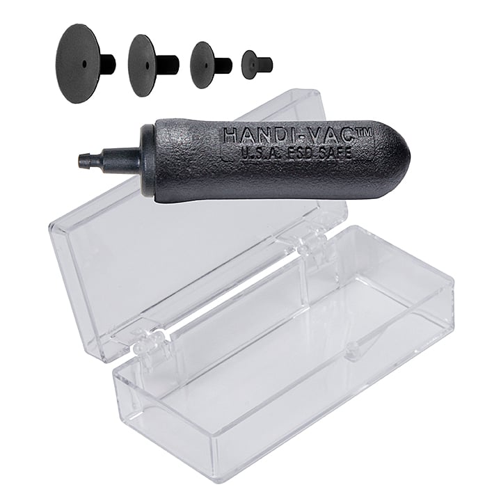 HV2-KIT-4-B, HANDI-VAC™-2 ESD-SAFE Squeeze Bulb With Barbed Head With 4 Buna-N Static Dissipative Non-Marking Vacuum Cups