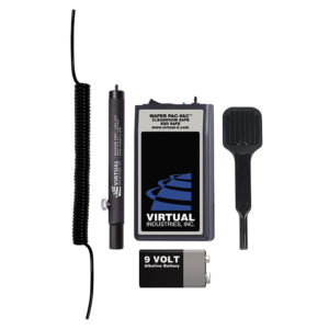 V3200-CLN-MW6-2.5MM, WAFER PAC-VAC™ 9 Volt Battery Operated ESD-SAFE Cleanroom Safe VACUUM TWEEZER™ Kit With 6 Inch MOLDED PEEK Wafer Tip VMWT-B