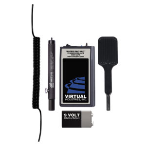 V3200-CLN-MW8-2.5MM, WAFER PAC-VAC™ 9 Volt Battery Operated ESD-SAFE Cleanroom Safe VACUUM TWEEZER™ Kit With 8 Inch MOLDED PEEK Wafer Tip VMWT-C