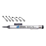 V8901-MPS-ESD, PEN-VAC™, Aluminum Body Vacuum Pen, ESD-SAFE Kit With 6 High-Temp Conductive Silicone Black Vacuum Cups With Probes And Plastic Case