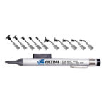 V8901-TEN-B, PEN-VAC™, Aluminum Body Vacuum Pen, ESD-SAFE Kit With 10 Buna-N Static Dissipative Non-Marking Vacuum Cups With Probes