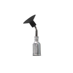 V8904-H-B, Metal Bent 1/2 Inch Probe With ESD Safe High-Temp Conductive Silicone Black 1/2 Inch (12.7mm) Diameter Vacuum Cup