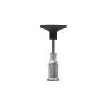 V8904-J-S, Metal Straight 1/2 Inch Probe With ESD Safe High-Temp Conductive Silicone Black 5/8 Inch (15.88mm) Diameter Vacuum Cup