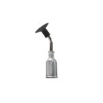 V8904-L-B, Metal Bent 1/2 Inch Probe With ESD Safe High-Temp Conductive Silicone Black 3/8 Inch (9.53mm) Diameter Vacuum Cup