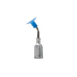 V8908-L-B, Metal Bent 1/2 Inch Probe With PureAClean™ Blue, Non-Marking, NON ESD Safe 3/8 Inch (9.53mm) Diameter Vacuum Cup