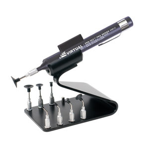 V8910-BK-KIT-B, Black Plastic PRO-SERIES PEN-VAC™ Kit With 8 Buna-N Static Dissipative Non-Marking Vacuum Cups With Probes And Vacuum Pen Holder