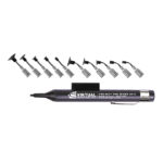 V8910-BK-TEN-B, Black Plastic PRO-SERIES PEN-VAC™ Kit With 10 Buna-N Static Dissipative Non-Marking Vacuum Cups With Probes