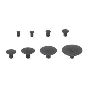 V9000K8-B, Buna-N Static Dissipative Non-Marking ESD-Safe Cups Kit Of 8 Vacuum Cups