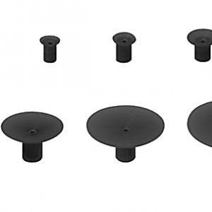 V9000K8-ESD ESD-SAFE High-Temp Conductive Silicone Black Vacuum Cups Kit Of 8 Cups