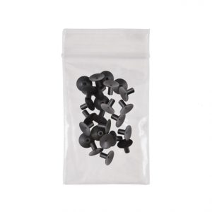 V9038-ESD-25PK, ESD Safe High-Temp Conductive Silicone Black 3/8 Inch (9.53mm) Diameter Vacuum Cup - Assortment Pack of 25