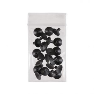 V9050-ESD-25PK, ESD Safe High-Temp Conductive Silicone Black 1/2 Inch (12.70mm) Diameter Vacuum Cup - Assortment Pack of 25