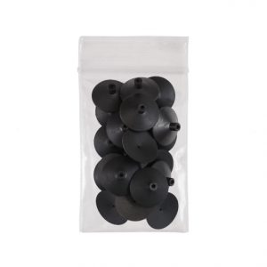 V9075-ESD-25PK, ESD Safe High-Temp Conductive Silicone Black 3/4 Inch (19.05mm) Diameter Vacuum Cup - Assortment Pack of 25