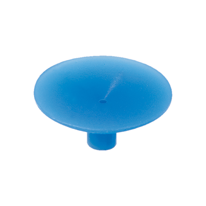 V9075-PUR, PureAClean™ Blue, Non-Marking, NON ESD SAFE 3/4 Inch (19.05 mm) Diameter Vacuum Cup