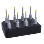 VSPT-KIT-8-SB, Deluxe Small Parts Kit 8 Straight Gold Plated Tips For Handling Micro Parts - With Holder