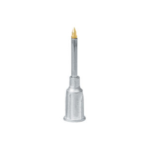 VSPT1005-SB, Small Part Tip Gold Plated Brass Hi Temp Straight 0.010 Inch (0.25mm)