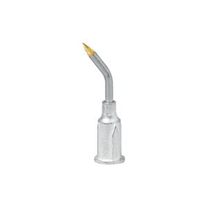 VSPT2010-BB, Small Part Tip Gold Plated Brass Hi Temp Bent 0.020 Inch (0.51mm)