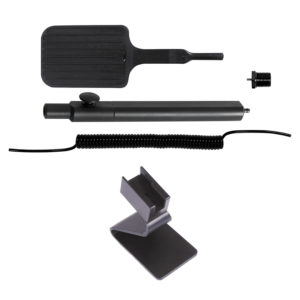 VWWB-2A-MW12-2.5mm, Push-Button Wand Kits, ESD Safe coiled permanent static dissipative vacuum hose 5’ (VCH-2.5mm-5), Tip (VMWT-D) For Large Wafers, Solar Cells, Thin/Delicate Substrates, MEMS Devices And Fragile Components
