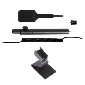 VWWB-2A-MW8-2.5mm, Push-Button Wand Kits,ESD Safe coiled permanent static dissipative vacuum hose 5’ (VCH-2.5mm-5), Tip (VMWT-C) For Up To 8" Wafers, Solar Cells, Thin/Delicate Substrates, MEMS Devices And Fragile Components