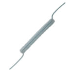 VCH-2.5mm-8, 8 Feet 2.5mm Coiled Clear Permanent Polyurethane Static Dissipative Vacuum Hose with a 6” (152.4mm) tail at each end, ESD Safe.