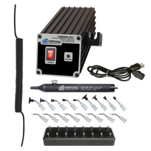 TV-1000-SP8-BD-110, 110 VOLT AC, TWEEZER-VAC™ ESD-SAFE Kit With Delrin Small Parts Tips And Buna-N Static Dissipative Non-Marking Vacuum Cups With Probes