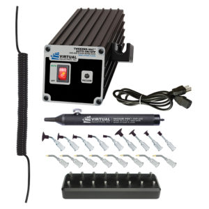 TV-1000A-SP8-BD-110, 110 Volt AC, TWEEZER-VAC™ AUTO-ON/OFF ESD-SAFE Kit With Delrin Small Parts Tips And Buna-N Static Dissipative Non-Marking Vacuum Cups With Probes