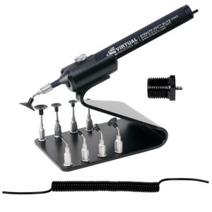 VVSV-NC-KIT, STEALTH-VAC™ ELITE Kit - Normally Closed, VACUUM PEN™ - Operates On Compressed Air Or Nitrogen , 9 Buna-N Static Dissipative Non-Marking Vacuum Cups With Probes And Vacuum Pen Holder